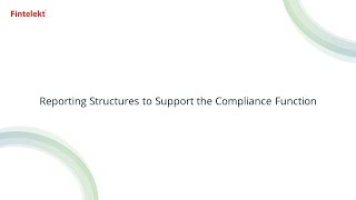 Reporting Structures to Support the Compliance Function [upl. by Zsamot]