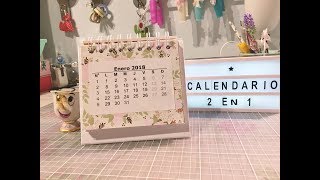 Calendario 2 en 1TUTORIAL SCRAPBOOKING [upl. by Cassil444]