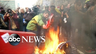 Inauguration Day Protesters Clash in the Streets of DC [upl. by Chard]