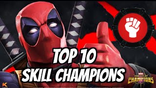 Top 10 skill Champions in mcoc  Marvel Contest of Champions [upl. by Elwood962]