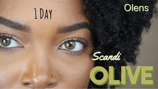 Best Contacts for Brown Eyes Scandi 1 Day “Olive” Olens Day 14 [upl. by Ringo]