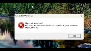 Msstdfmtdll is missing Windows 10 11 64bit pc Laptop [upl. by Patrica]