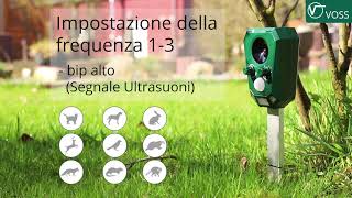 Repellenti ad ultrasuoni VOSSsonic 2200 con celle solari scaccia cani gatti e piccioni [upl. by Arnie]