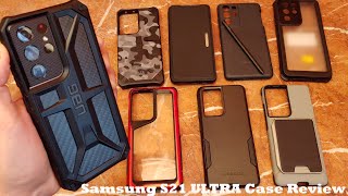 Samsung S21 Ultra Case Review  UAG Otterbox Ghostek amp Samsung Cases [upl. by Ynnig]