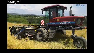 Camelina harvesting in experimental field in France [upl. by Ayoted491]