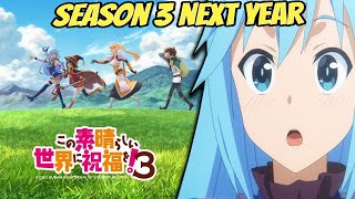 KonoSuba Ends for Now But Season 3 Releases in 2024 [upl. by Allimac]