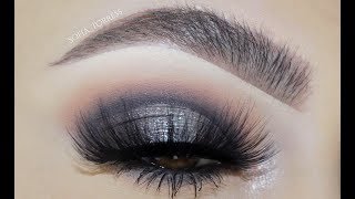 GREY SMOKEY EYE MAKEUP TUTORIAL [upl. by Jann]