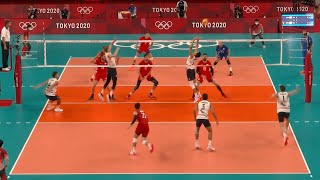 Micah Christenson setting Team USA vs Russia [upl. by Edrei398]