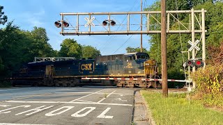 CSX G971 Rolls Through The Big Elm Street Crossing in Goldsboro NC [upl. by Anirad377]