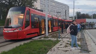 Trams at the turning point in Karlova Ves because of the accident Bratislava Monday 14102024 [upl. by Trautman]