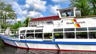 Schleuse Kukelorum Rahe MS Stadt Aurich schleust Ostfriesland EmsJadeKanal [upl. by Mascia837]