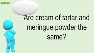 Are Cream Of Tartar And Meringue Powder The Same [upl. by Corbie]