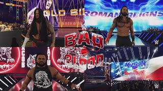 Bad Blood 2024  Solo Sikoa amp Jacob Fatu Vs Roman Reigns amp Cody Rhodes WWE 2K24 PC [upl. by Carmina238]