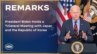 President Biden Holds a Trilateral Meeting with Japan and the Republic of Korea [upl. by Emeline417]