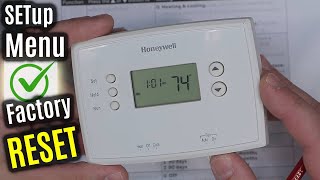 Honeywell RTH2510 Thermostat  Factory RESET amp SETUP Menu Options  RTH Series UPDATED [upl. by Ainsworth]