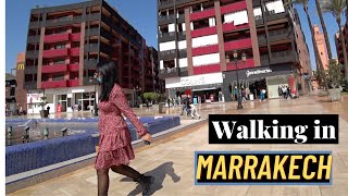 Walking Tour of Modern Marrakech  Morocco [upl. by Martinez]