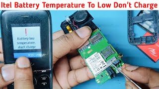 Itel Battery Temperature To Low Dont Charge ।। Itel it2320 बैटरी टेंपरेचर लो Not Charging problem [upl. by Orbadiah111]