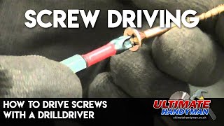 How to drive screws with a drilldriver [upl. by Gilbert]