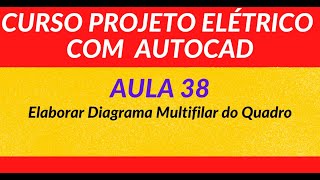 Aula 38  Elaborar Diagrama Multifilar do Quadro Distribuição de Cargas [upl. by Einehpets]