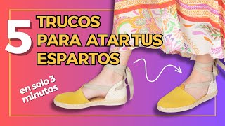 😱5 INCREÍBLES TRUCOS PARA ATAR TUS SANDALIAS DE ESPARTO💯 [upl. by Ikoek]