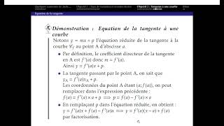 Démonstration  Equation de la tangente [upl. by Farrington]