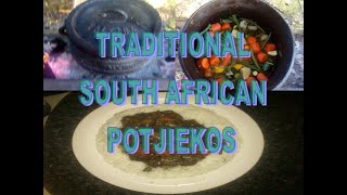 TRADITIONAL SOUTH AFRICAN POTJIEKOS RECIPE  BEEF STEW  beef potjie [upl. by Undis]