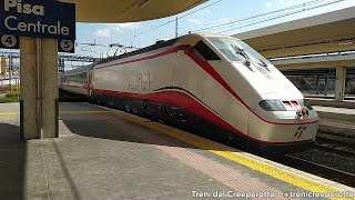 Treno Intercity 674 con E414147  E414120 in arrivo a Pisa Centrale 10102023 [upl. by Graff]