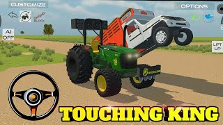 JOHN DHEERE TRACTOR TOUCHING KING 👑 RESCUE OVER LOAD BOLERO CAMPER  INDIAN VEHICLE SIMULATOR 3D [upl. by Haines]