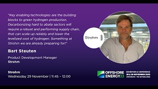 “The Stage” Bart highlighted the benefits of producing hydrogen from offshore environments [upl. by Aniahs]