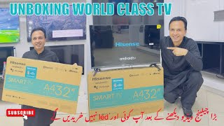 Hisense Led 32A4N 80cm ok Google smart tv unboxing [upl. by Lleynod]