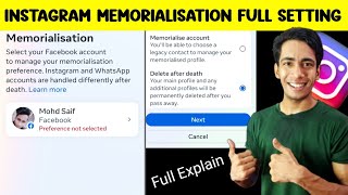 Instagram Memorialisation Setting Kaise Kare  Instagram Memorialisation Kya Hai [upl. by Jacquette]