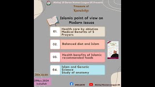 ISLAMIC SOLUTIONS OF MODERN ISSUES PART 3TREASURE OF KNOWLEDGEMINHAJ UL QURAN WOMEN LEAGUE UK [upl. by Ewald]