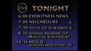 Channel Ten Sydney  Lineup 431987 [upl. by Aikkin504]