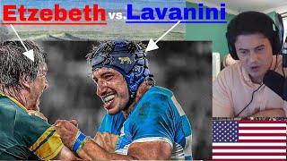 American Reacts Eben Etzebeth vs Tomas Lavanini  GIANT MONSTERS [upl. by Bessy]