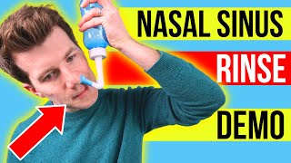 How to do a NASAL SINUS washout at home  Doctor demonstrates [upl. by Jabin]