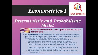 Econometrics1 Lecture2 Part1  Def of Econometrics Deterministic and NonDeterministic Model [upl. by Ardnasak536]