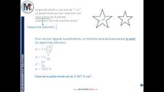 Exercice Agrandissement et réduction Calcul daire [upl. by Lorollas]