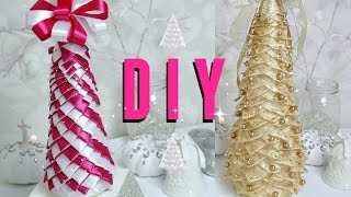 DIY ÁRBOL NAVIDEÑO DE LISTONESDIY RIBBON CHRISTMAS TREE [upl. by Nolham]