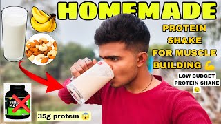 HOMEMADE PROTEIN SHAKE FOR MUSCLE BUILDING  HOMEMADE MASS GAINER  PROTEIN SHAKE🤤  fit rishu [upl. by Salomi]