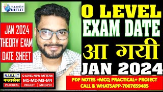 आ गयी O LEVEL EXAM DATE SHEET JAN 2024 THEORY EXAM  NEW DATE SHEET WITH TIMING O A LEVEL EXAM 2024 [upl. by Cirillo]