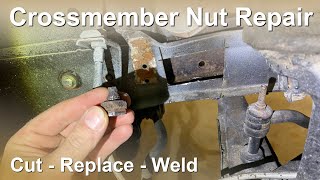 How To Repair The Crossmember Nut In A Classic Mustang [upl. by Anoirb134]