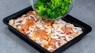 The best recipe using 05 kilo of chicken breast Just put the tray in the oven [upl. by Aimahc]