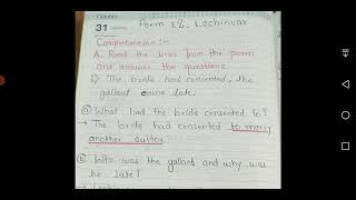 Class 7 Poem 12 Lochinvar Questions and answers English alive coursebook 7 [upl. by Madson311]