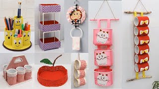 10 Best Out Of Waste Material Space Saving Ideas Recycling Craft Ideas [upl. by Alur]