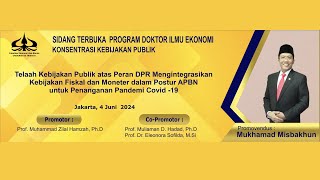 SIDANG TERBUKA PROGRAM DOKTOR ILMU EKONOMI KONSENTRASI KEBIJAKAN PUBLIK [upl. by Anirtep902]