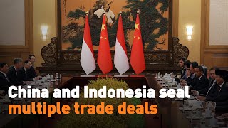 China and Indonesia seal multiple trade deals [upl. by Eanom]