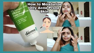 How To Moisturize Oily amp Acne Prone Skin The DermaCo Salicylic Acid Moisturizer Review with Demo [upl. by Atekan530]