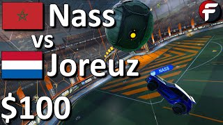 Joreuz vs Nass  100 Rocket League Showmatch [upl. by Sibie]