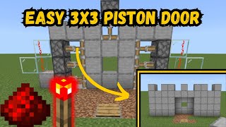 EASY 3x3 Redstone PISTON DOOR Bedrock  Java [upl. by Sydalg]