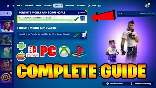 How to EASILY Complete the Fortnite Mobile App Quest locations Quest [upl. by Goodard504]